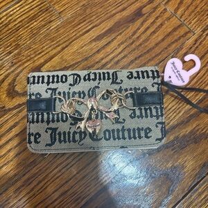 Juicy Couture Black and Gold Logo Wallet